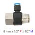 Pu Hose Fitting Tee 8mm X 1/2'f X 1/2'm